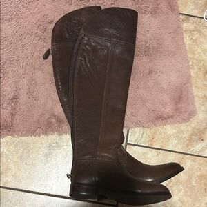 Tory Burch Rich Brown Over the Knee Boots